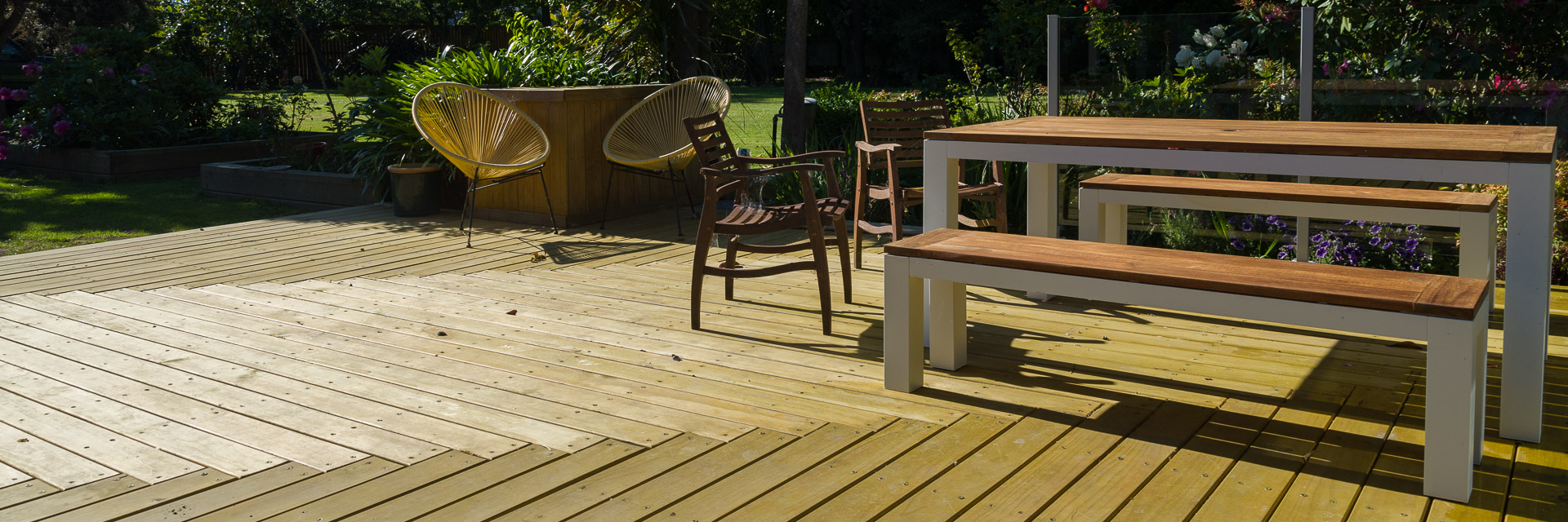 Pine decking